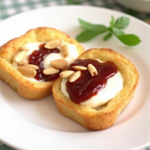 ALMOND CREAM CHEESE STUFFED FRENCH TOAST